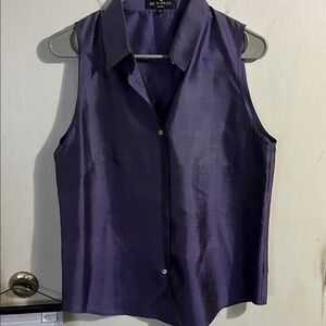 Etro Deep Purple Sleeveless Blouse